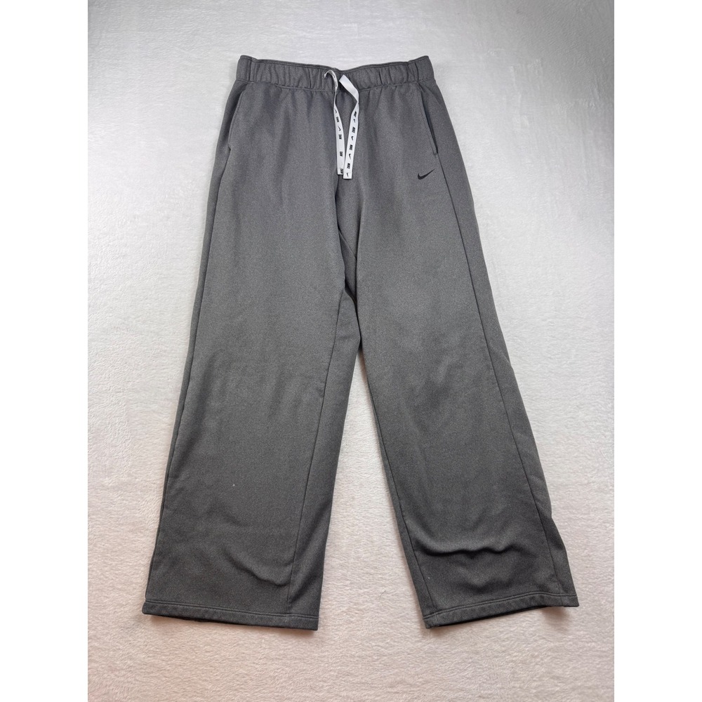 Nike Therma-FIT Gray Wide Leg Fleece Training Pants Mens Large